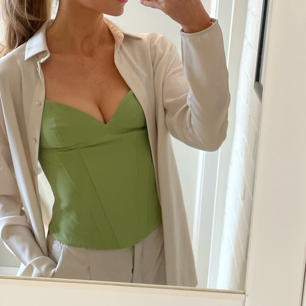 Green zara corset